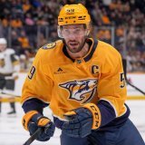 Roman Josi est de retour à l'entraînement. KEYSTONE/AP/George Walker IV